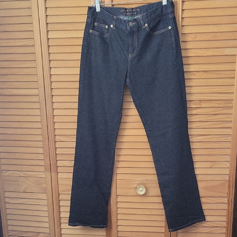Lauren Jeans Co. Ralph Lauren Dark Wash 5 Pocket Denim Straight Leg Jeans Size 6